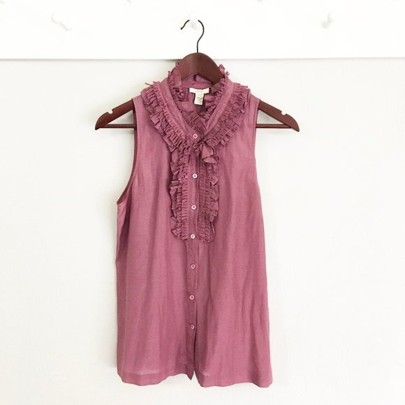 J. Crew Tops - J. Crew | Blush Pink Ruffle Blouse